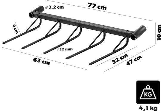 Hand Soil Loosening Cultivator Strong Metal Garden Tool Without Handle