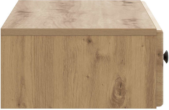 Wall Living Room Cabinet Made of Brown Particle Board 87.5x34.5x17cm