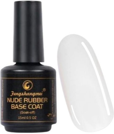 Fengshangmei No. 15 Strat de Bază / Top Coat pentru Lacuri Simple Rubber 15ml Alb Lăptos