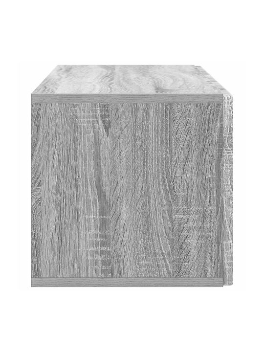 Wand Wohnzimmer Vitrine aus Spanplatte Grau Sonoma 98x31x30cm