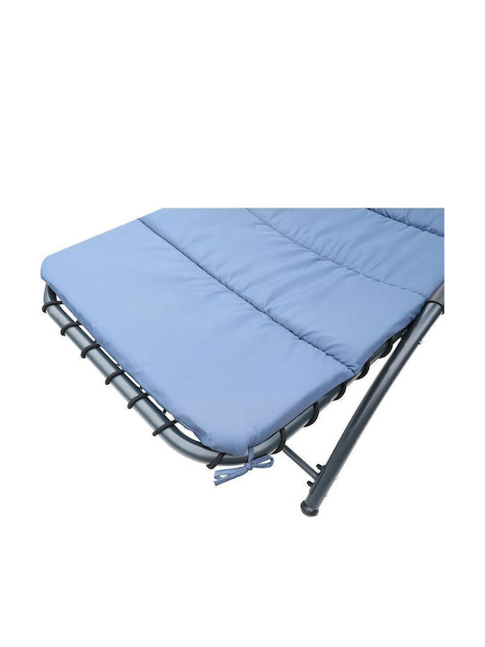 Metallic Outdoor Armchair Navy Blue