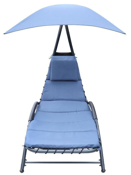 Metallic Outdoor Armchair Navy Blue