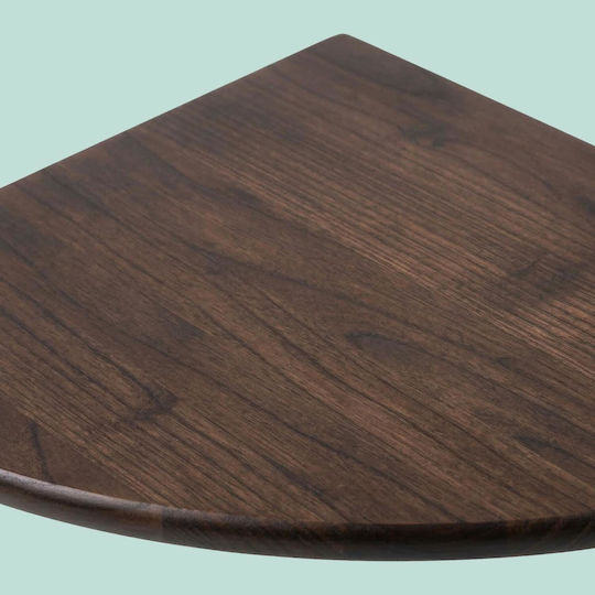 Corner Wall Shelf Dark Brown