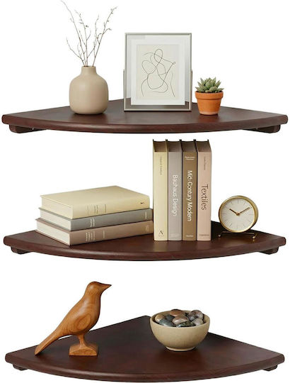 Corner Wall Shelf Dark Brown