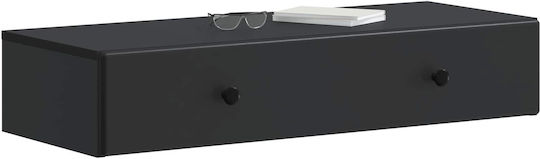 Wandregal Schwarz 87.5x34.5x17cm