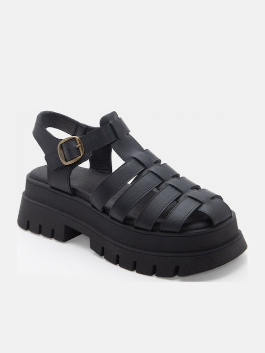 Дамски Сандали Flatforms Черни