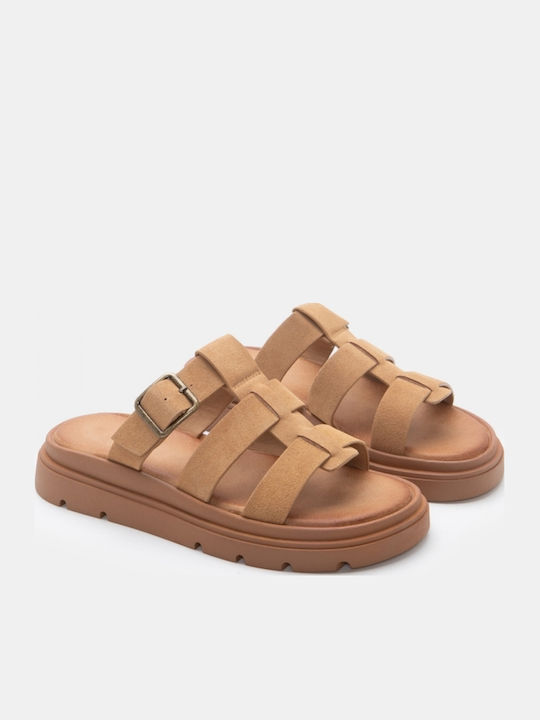 Γυναικεία Σανδάλια Flatforms Καφέ
