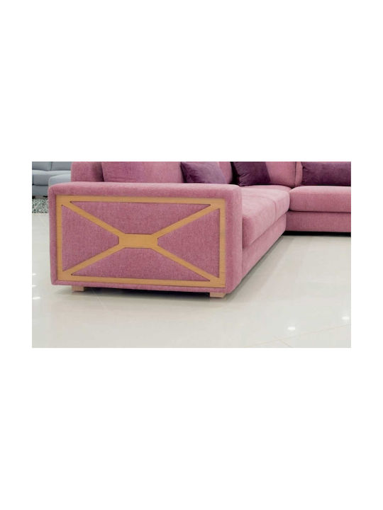 Divero Colțar Canapea Roz 300x100x40cm