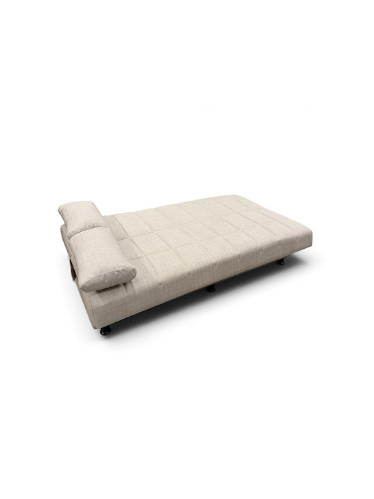 Nely Dreisitzer Sofa Bett mit Stauraum Hellbraun 190x88x82cm