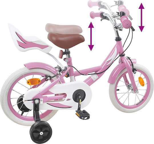 vidaXL 16" Kinderfahrrad Mountainbike Rosa