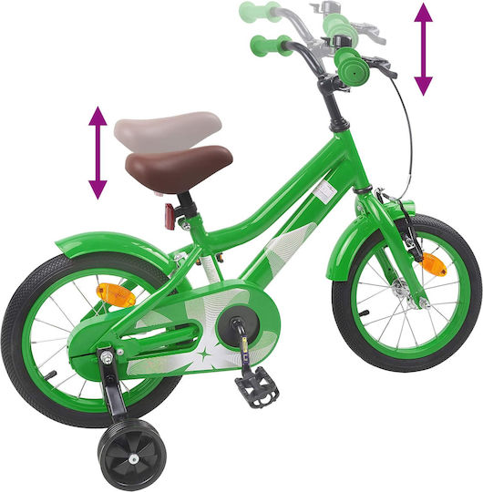 vidaXL 14" Παιδικό Ποδήλατo BMX Πράσινο