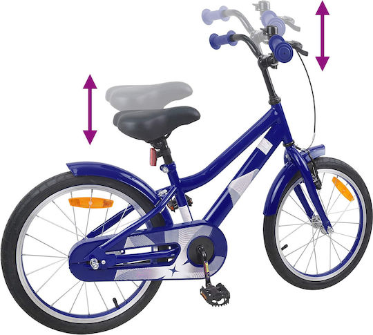 vidaXL 18" Kinderfahrrad BMX Blau