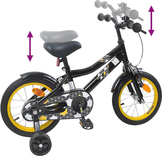 vidaXL 14" Παιδικό Mountain Bike Μαύρο