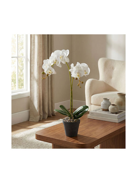 Decorative Artificial Orchid In Pot Realistic Appearance 54 Cm