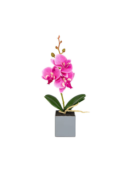 Decorative Artificial Orchid In Pot Natural Look 29.5 Cm