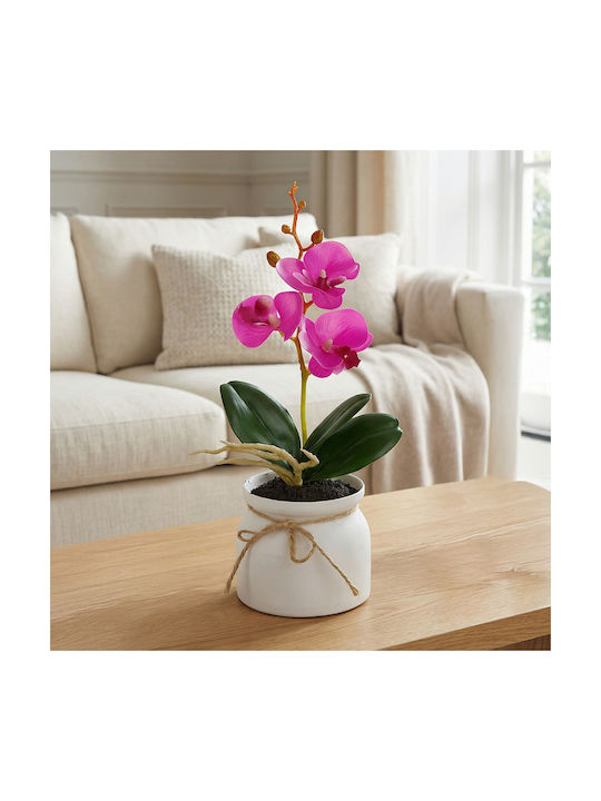 Decorative Artificial Orchid In Pot Natural Look 32.5 Cm