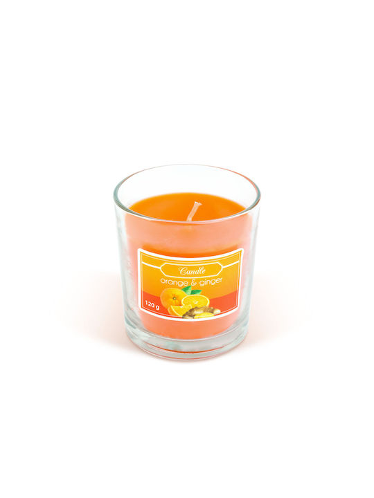 Lumânare Aromatică în Borcan cu Miros de Portocaliu 120gr
