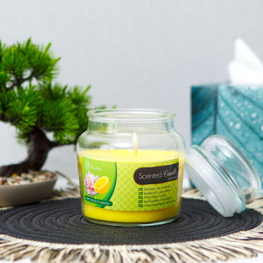 Lumânare Aromatică în Borcan cu Miros de Lămâie 310gr