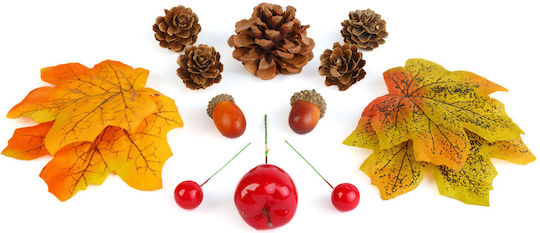 Herbstdekoration Set Laub Kiefernzapfen Kürbis 4 Designs Herbstdekoration Set Laub Kiefernzapfen Kürbis 4 Designs
