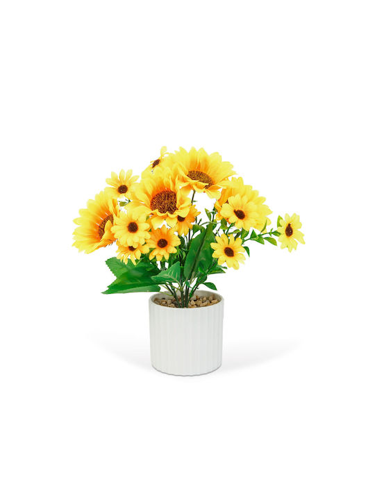 Floarea Soarelui Artificială 20 Cm Decorațiune Interioară Galben Ornament Decorativ Realist Din Plastic