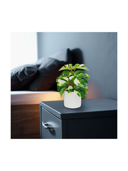 Decoratiune Din Plastic Philodendron Verde Galben 20 X 8 Cm