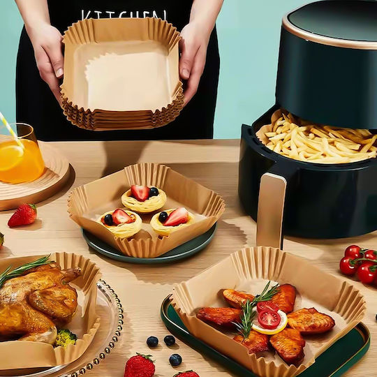 Hârtii Antiaderente pentru Air Fryer 23x23cm 50buc