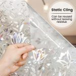 Self-adhesive Window Film Flower Pattern 200x45 Cm