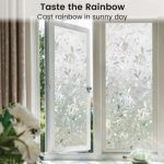 Self-adhesive Window Film Flower Pattern 200x45 Cm