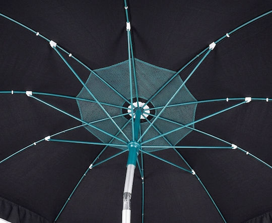 Salty Tribe Ionians Folding Aluminum Beach Umbrella Diameter 2.2m with UV Protection and Air Duct Ionians