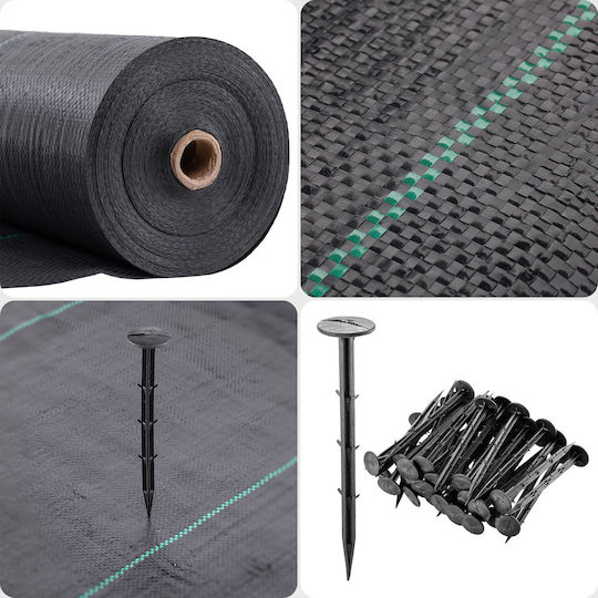 Kadax 47315 Ground Cover Fabric 90gr/m² 1.6x50m Black