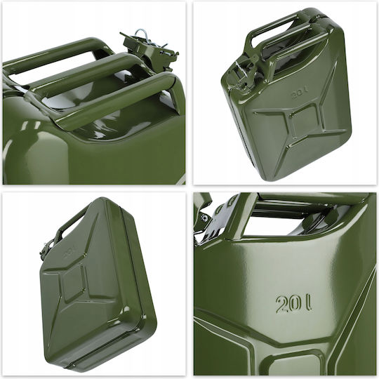 Kadax Steel Fuel Canister 20l + 31 Cm Funnel Green