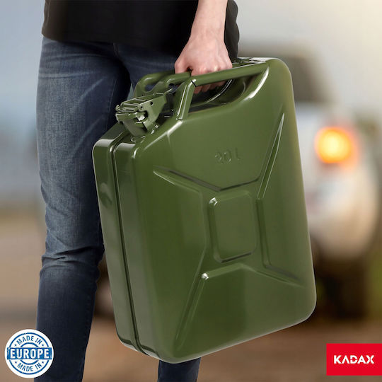 Kadax Steel Fuel Canister 20l + 31 Cm Funnel Green
