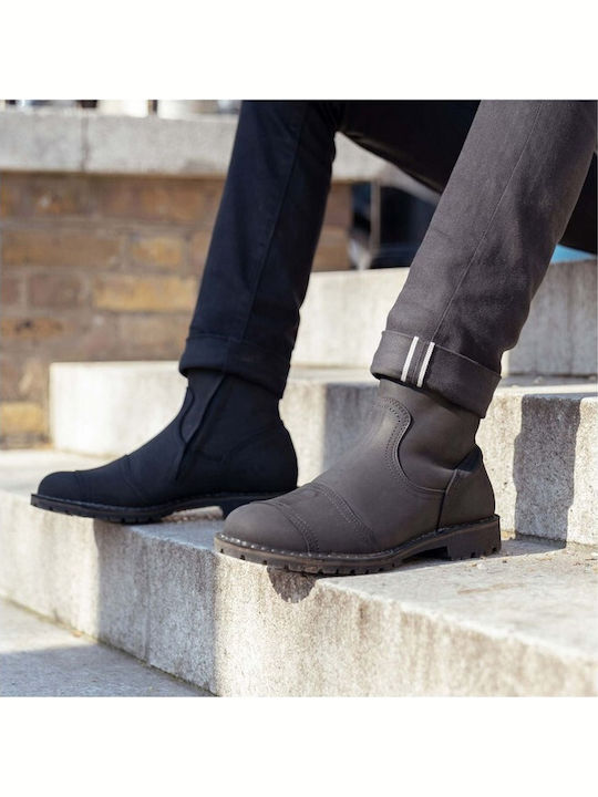 Belstaff Duration Ανδρικές Μπότες Μηχανής Δερμάτινες Αδιάβροχες Μαύρες
