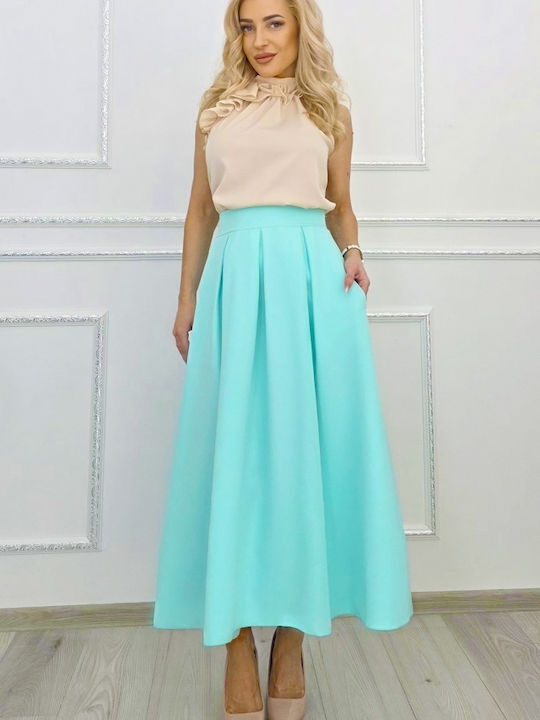 Damen Skorts Hohe Taille Türkis