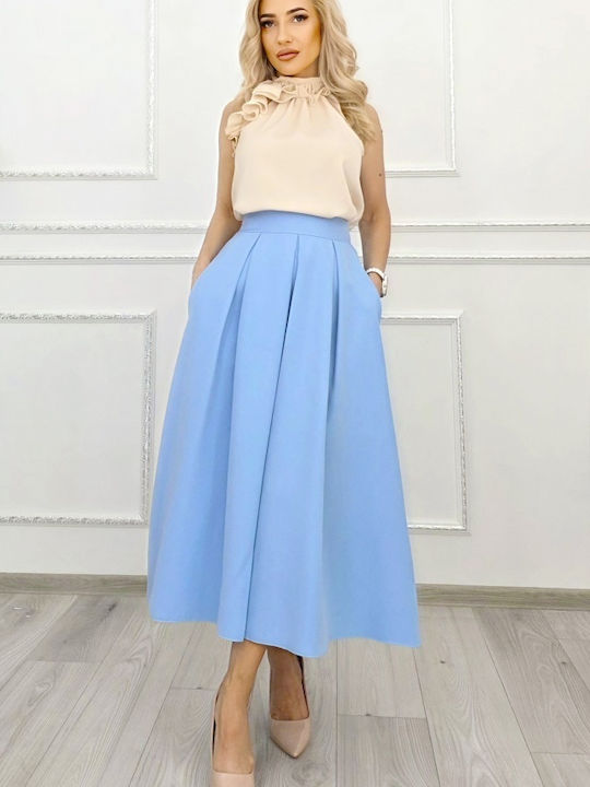 Fustă-Skorts Pentru Femei Talie Înaltă Baby Blue