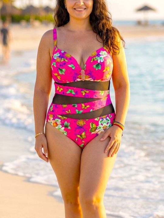 Floral Fuchsia Swimsuit