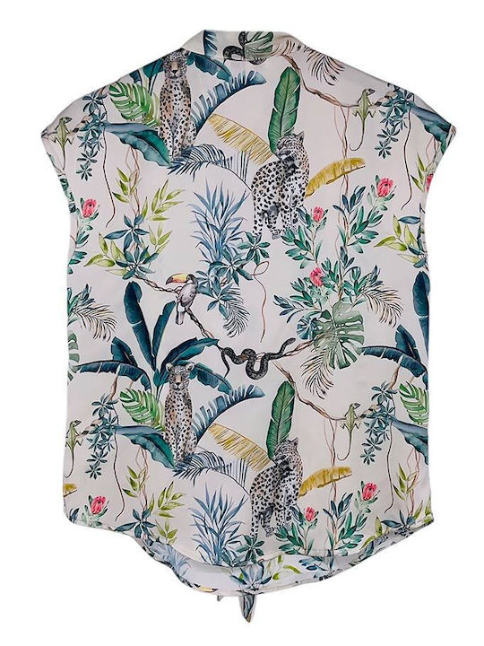 Γυναικεία Μπλούζα Αμάνικη Jungle Print