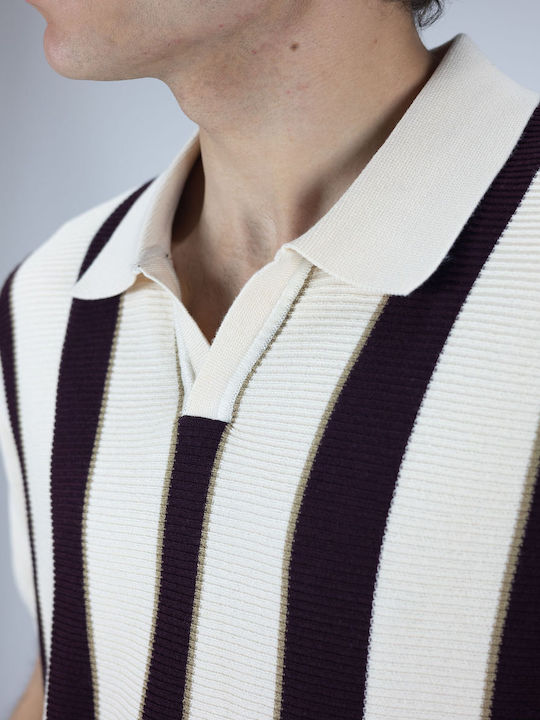 Herrenblusen Polo Kurzarm Braun