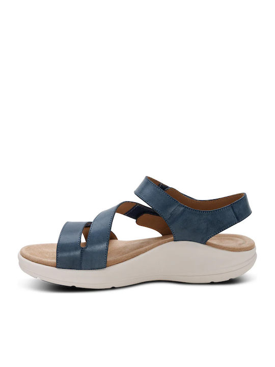 Leather Women's Anatomic Blue Sandals EN2008W