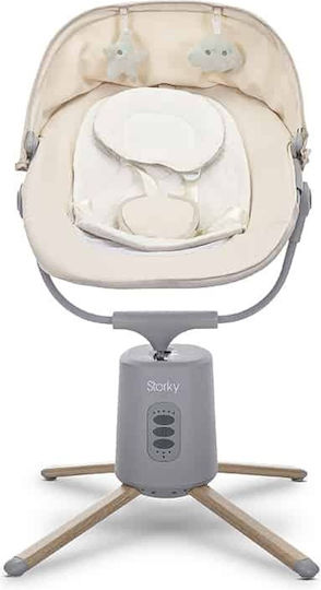 Lorelli Electric Baby Relax Swing Storky With Music and Vibration Beige for Child up to 5.2kg