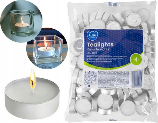 Aura Tealight Warmers Deko 4h 100 Pcs P10-100