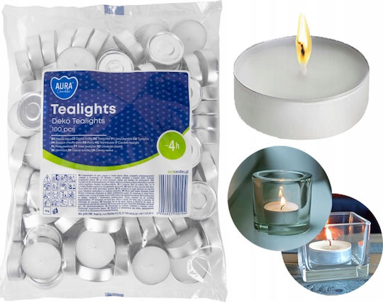 Aura Tealight Warmers Deko 4h 100 Pcs P10-100