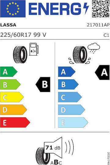 Lassa 225/60R17 99VV Лятна Автомобилна Гума
