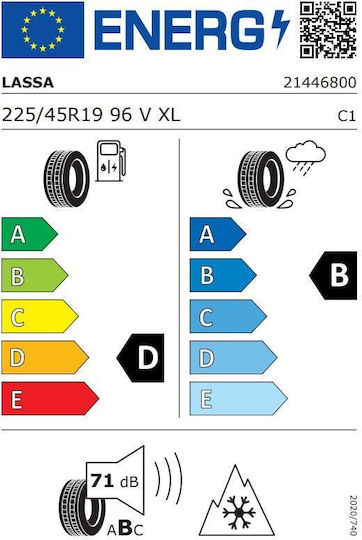Lassa 225/45R19 96VV XL Χειμερινό Λάστιχο Αυτοκινήτου