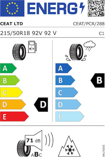 CEAT 215/50R18 92VV MFS Зимна Автомобилна Гума за 4x4 / SUV Автомобил