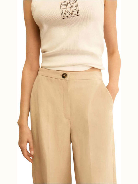 Women's Linen Trousers Beige