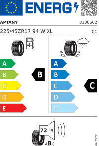 Aptany Runflat 225/45R17 94W Лятна Автомобилна Гума