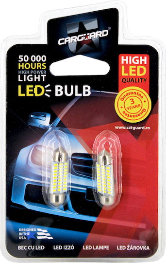 Car Led Bulb C5w 35mm Canbus 1.5w 189lm 27 Smd 12v Set 2 Pcs