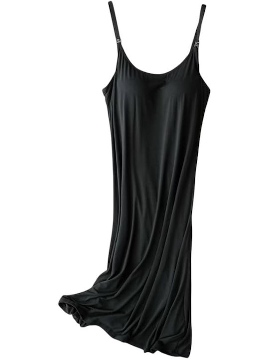 Queen Mother Maternity & Breastfeeding Nightgown Black