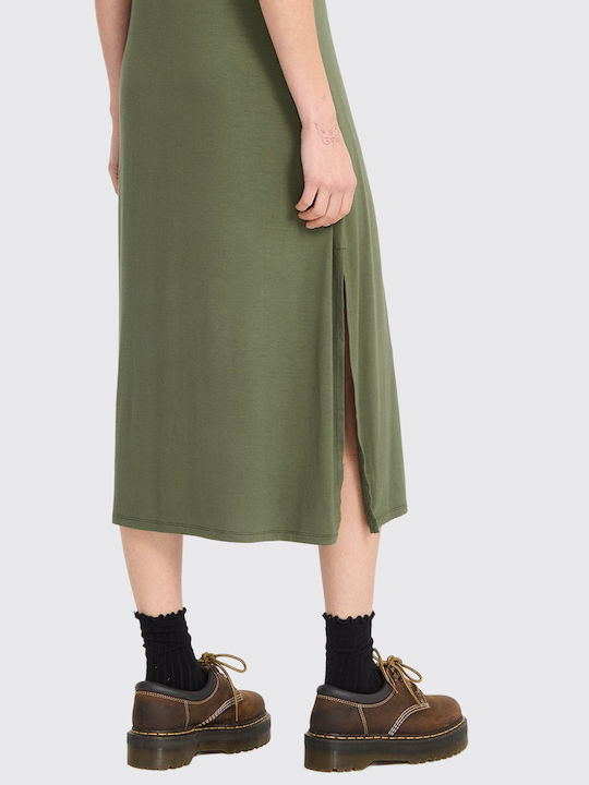 Stonelight Лятна Midi Рокля Каки